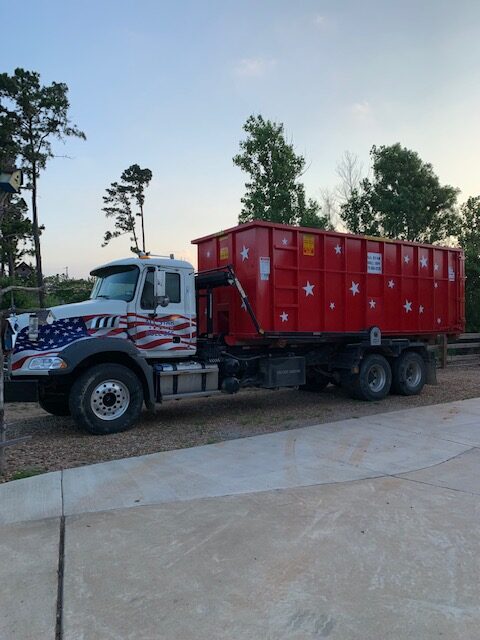 Red truck with star design